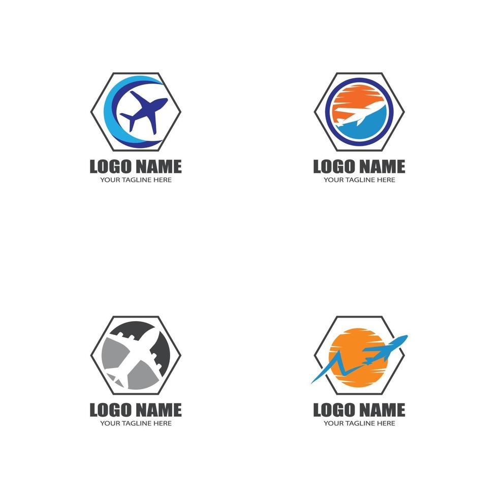 logotipos de aviões voando vetor