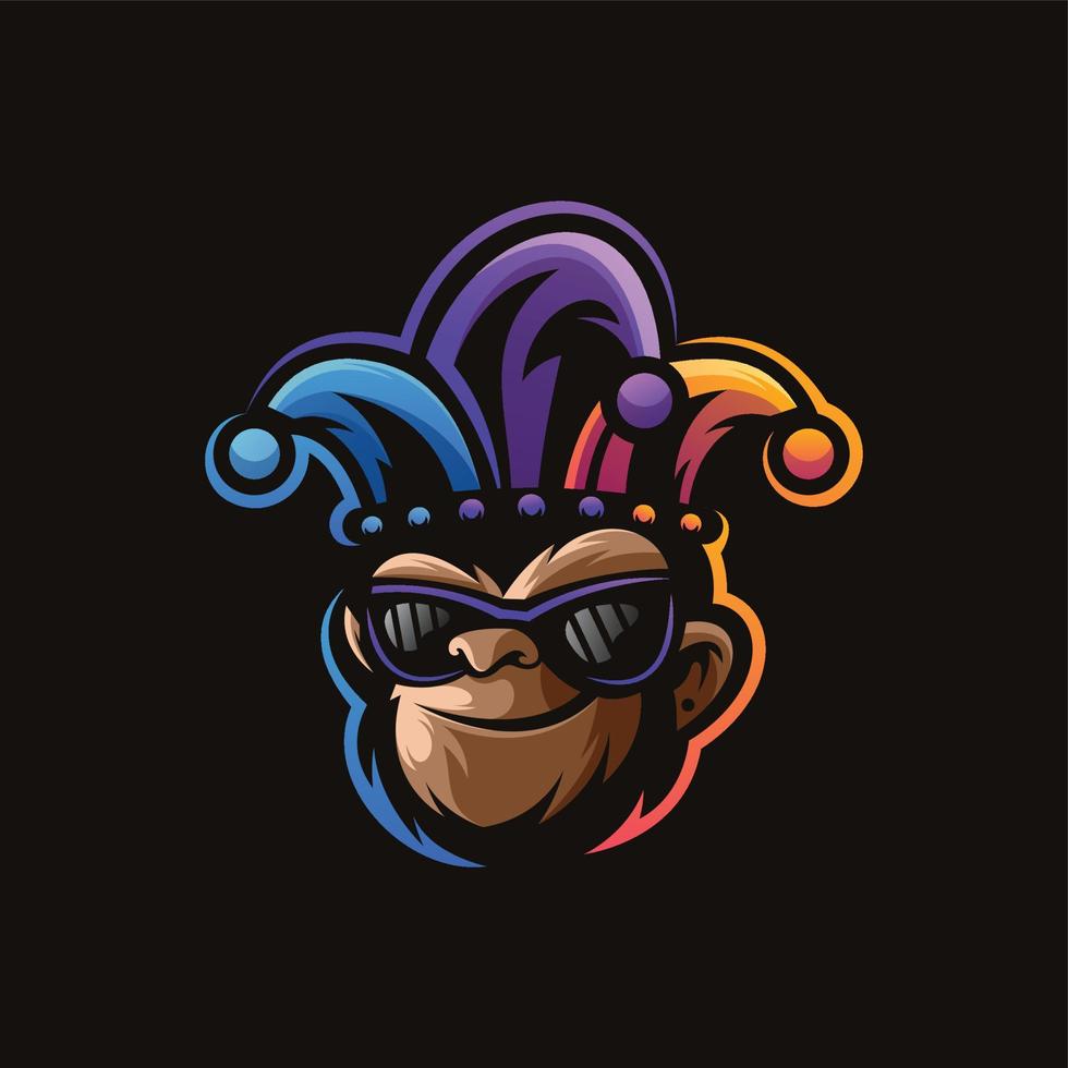 design de logotipo de macaco vetor