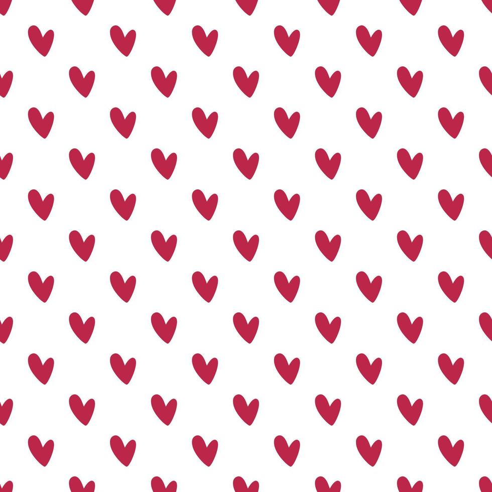 vetor desatado padronizar com vermelho corações lindo minimalista enfeite em branco fundo. fofa impressão com amor símbolo para têxtil e papel.