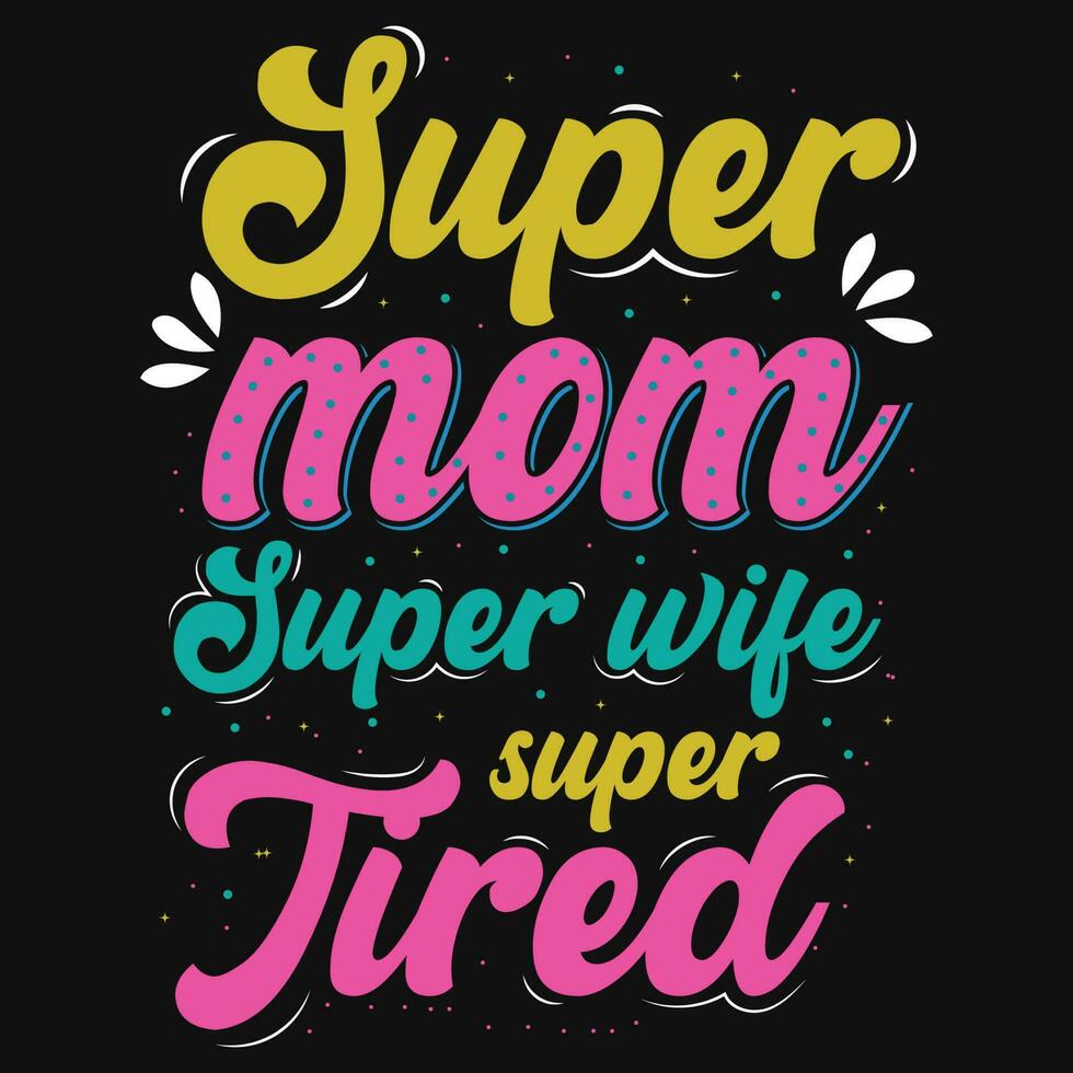 mãe dia tipografia camiseta Projeto vetor Projeto