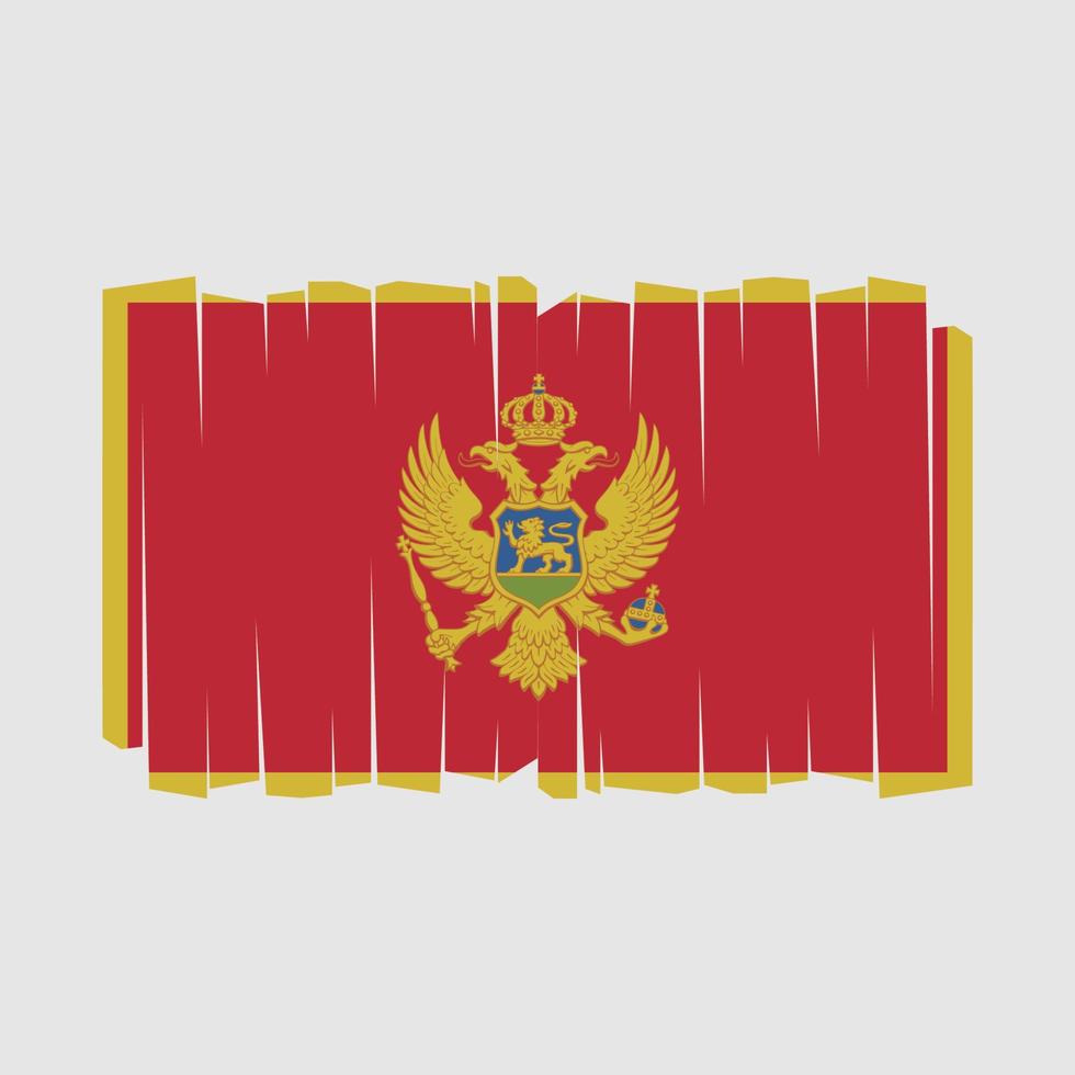 vetor de bandeira de montenegro
