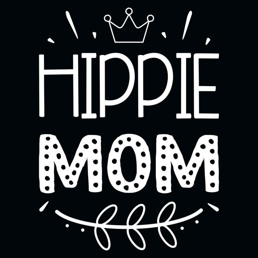 hippie mãe mães dia tipográfico camiseta Projeto vetor