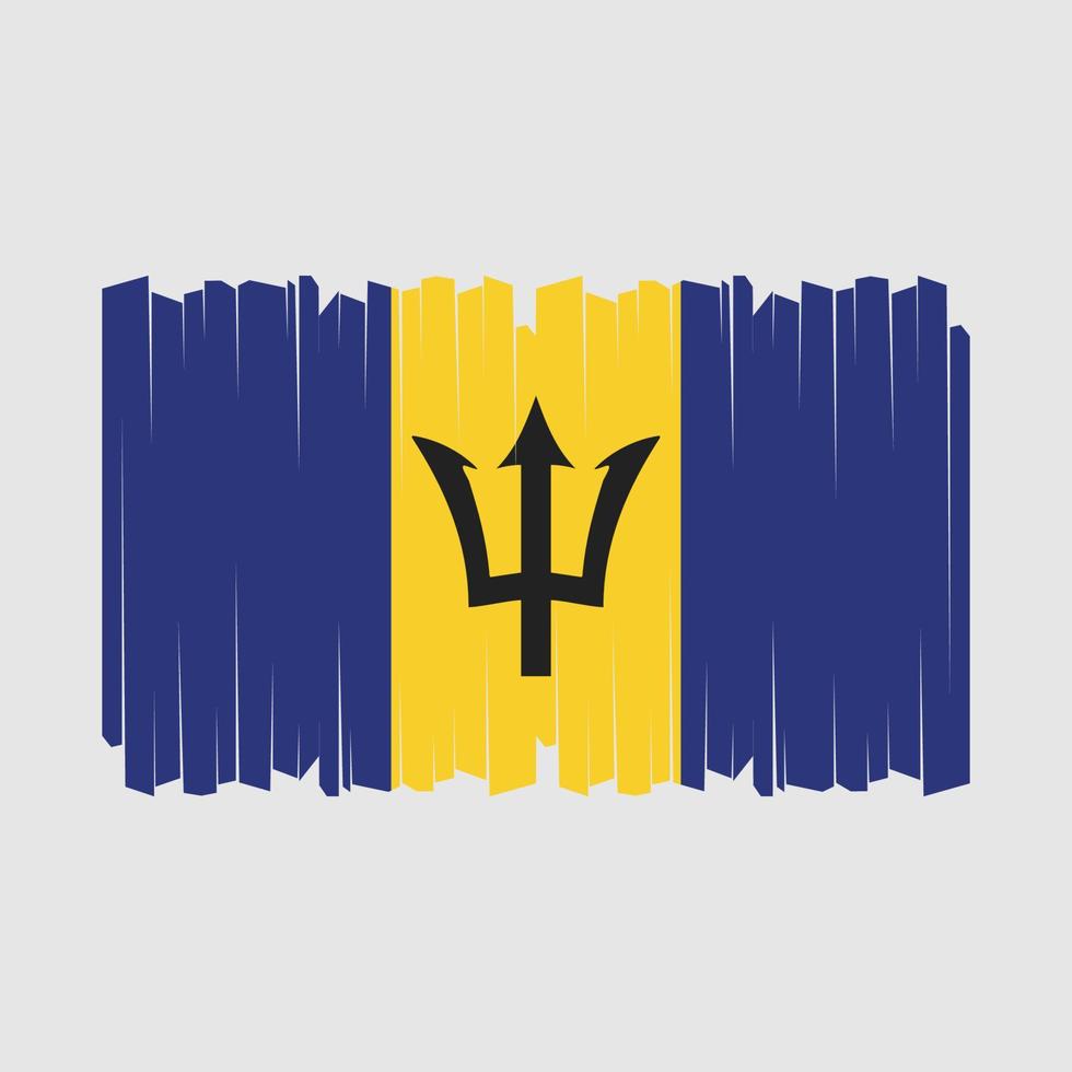 vetor de escova de bandeira de barbados