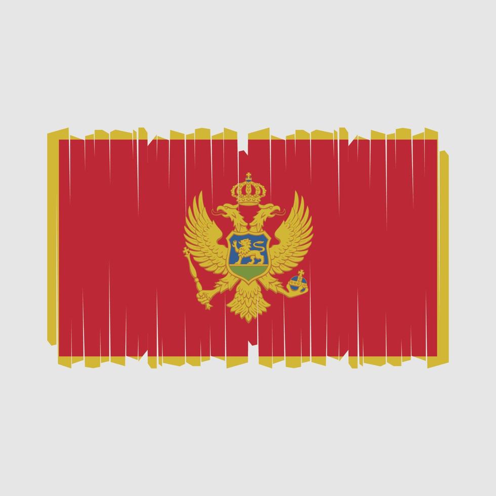 vetor de escova de bandeira de montenegro