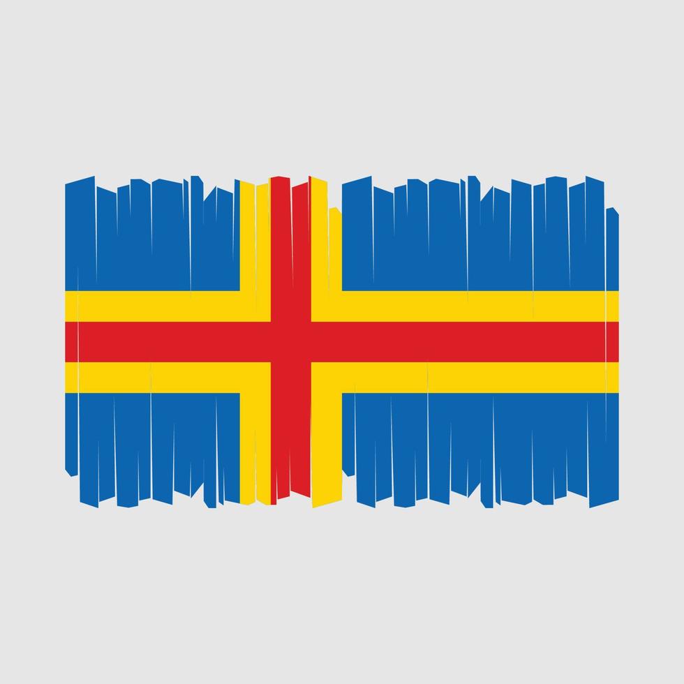 vetor de pincel de bandeira das ilhas aland