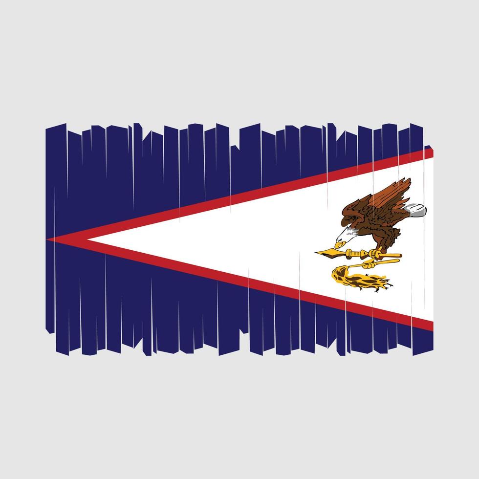 vetor de escova de bandeira de samoa americana
