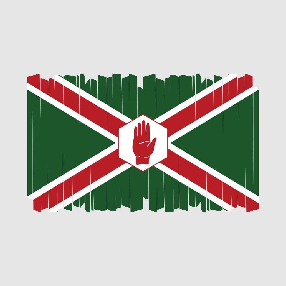 vetor de escova de bandeira da irlanda do norte