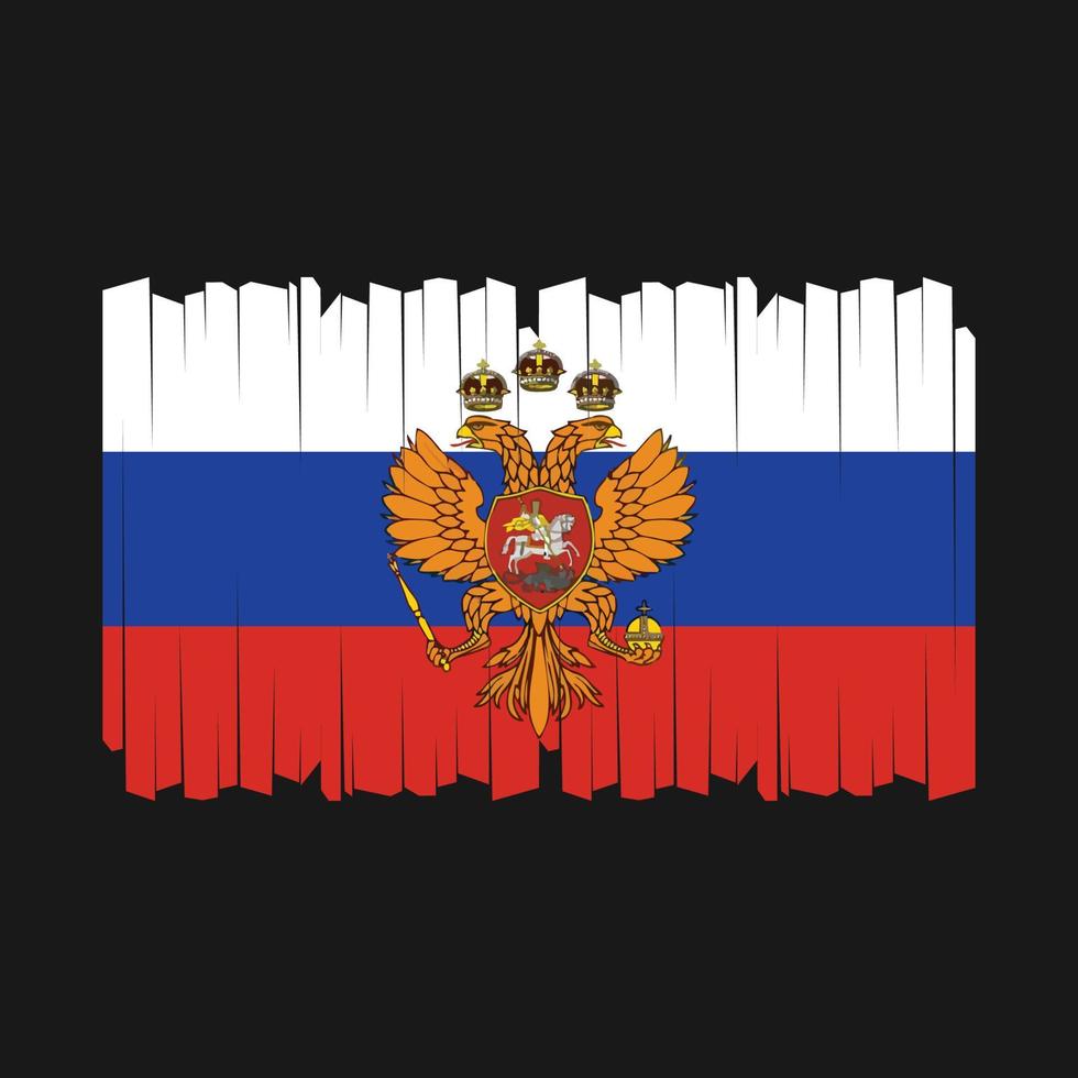 vetor de escova de bandeira da rússia