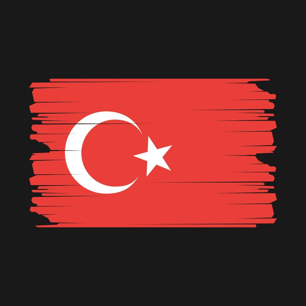 ilustração da bandeira da turquia vetor