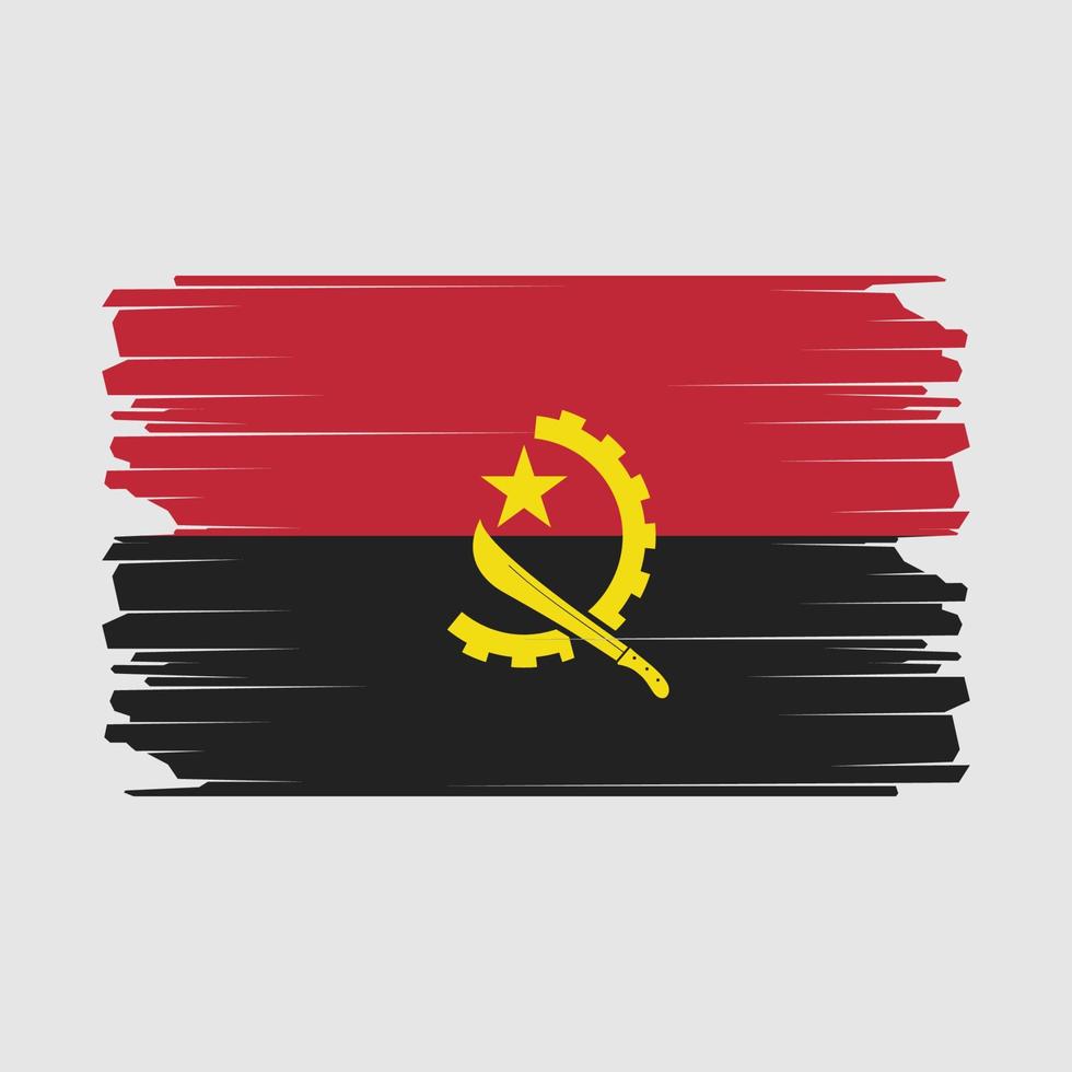 ilustração da bandeira de angola vetor