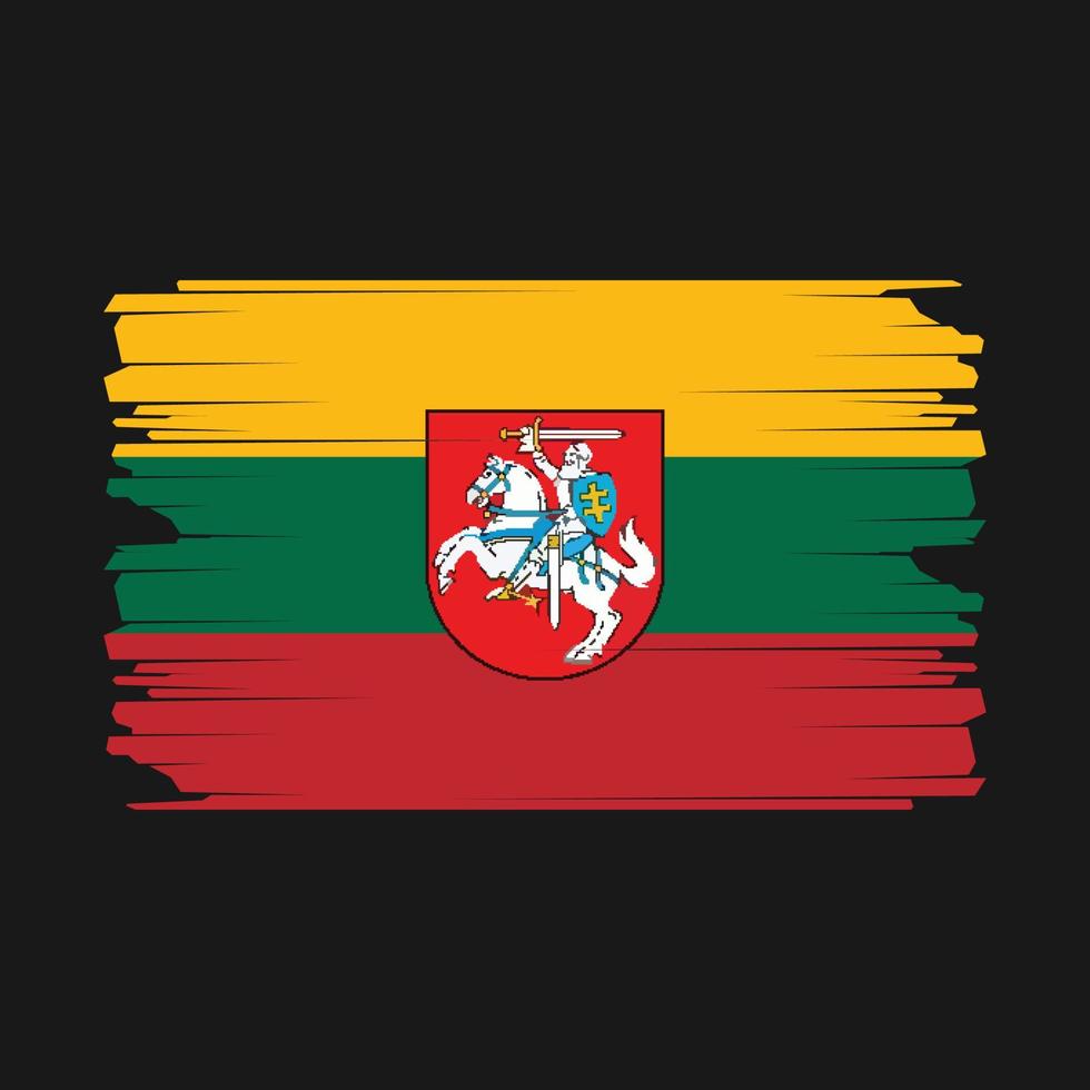 ilustração da bandeira da Lituânia vetor