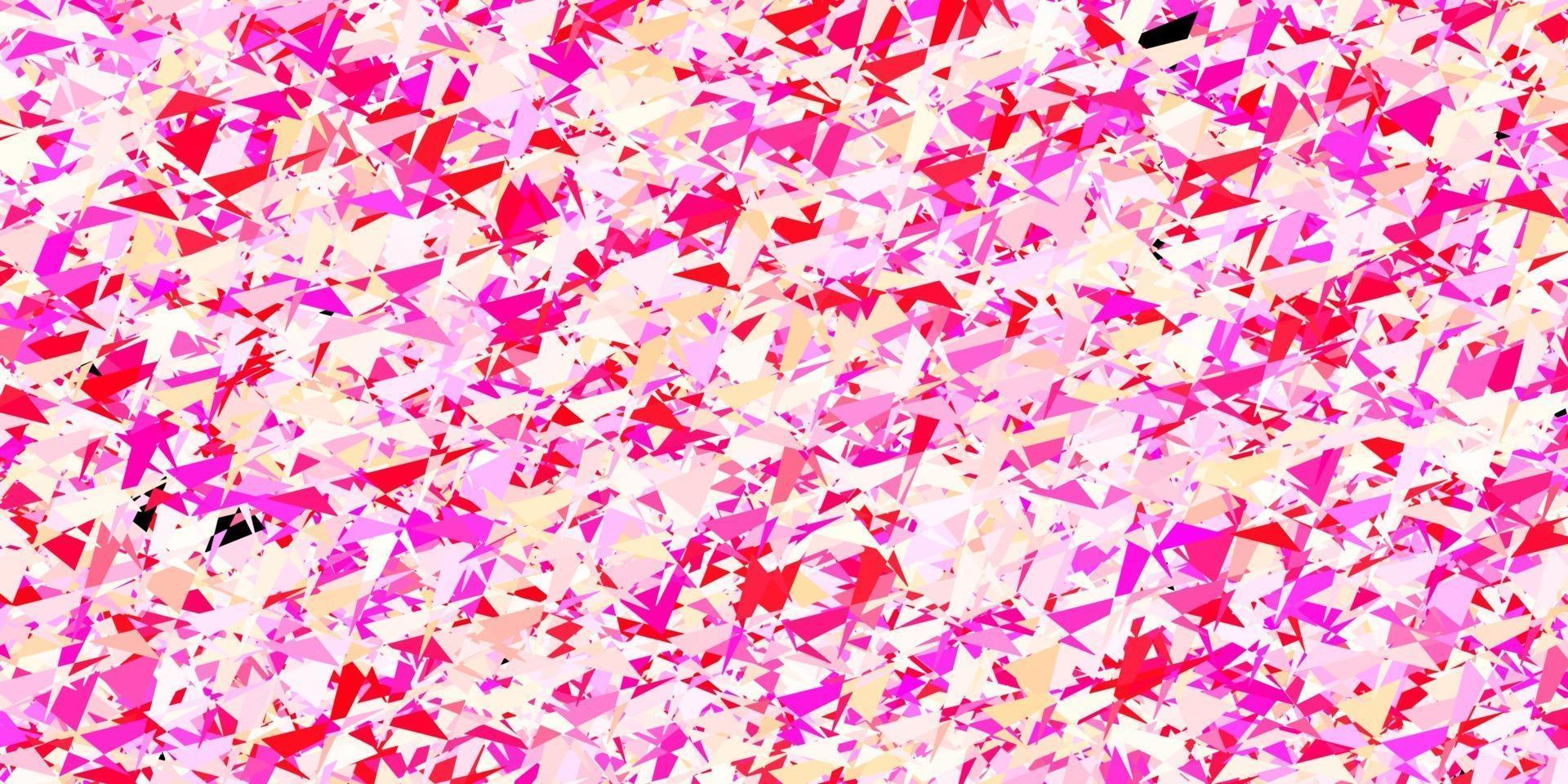 fundo vector rosa claro, amarelo com triângulos.