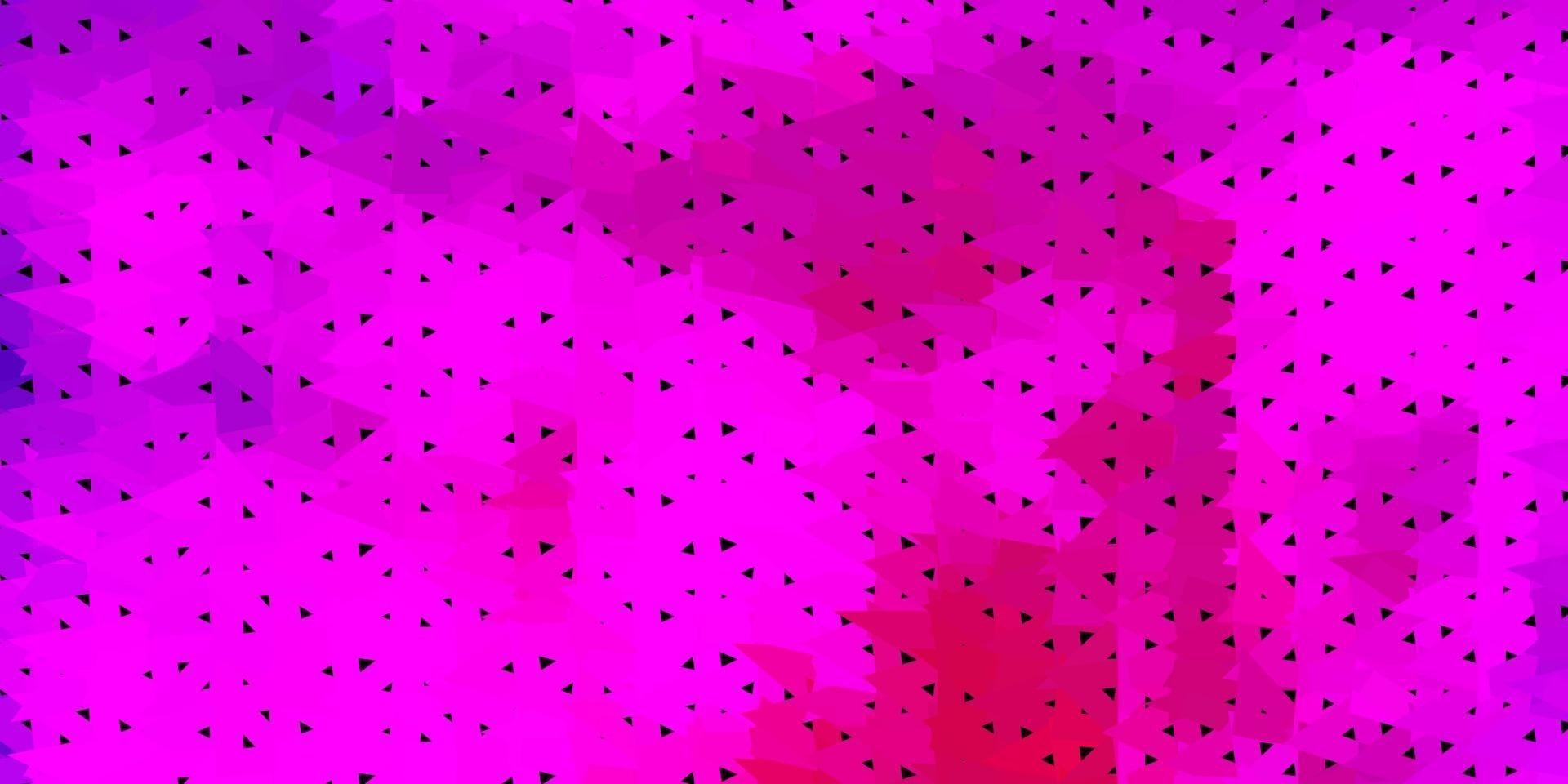 papel de parede de mosaico de triângulo de vetor roxo escuro, rosa