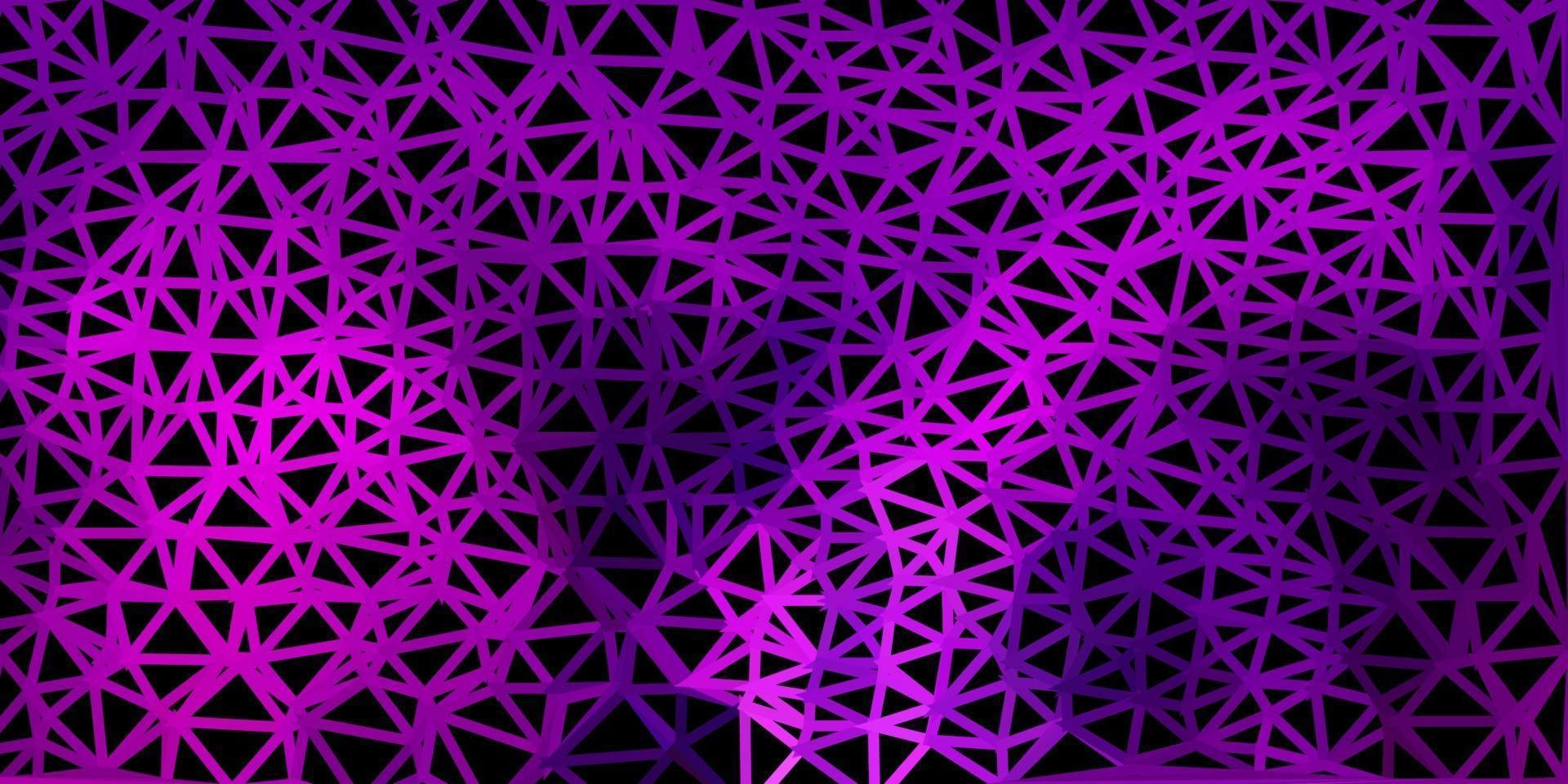 pano de fundo de mosaico de triângulo de vetor rosa e roxo claro.