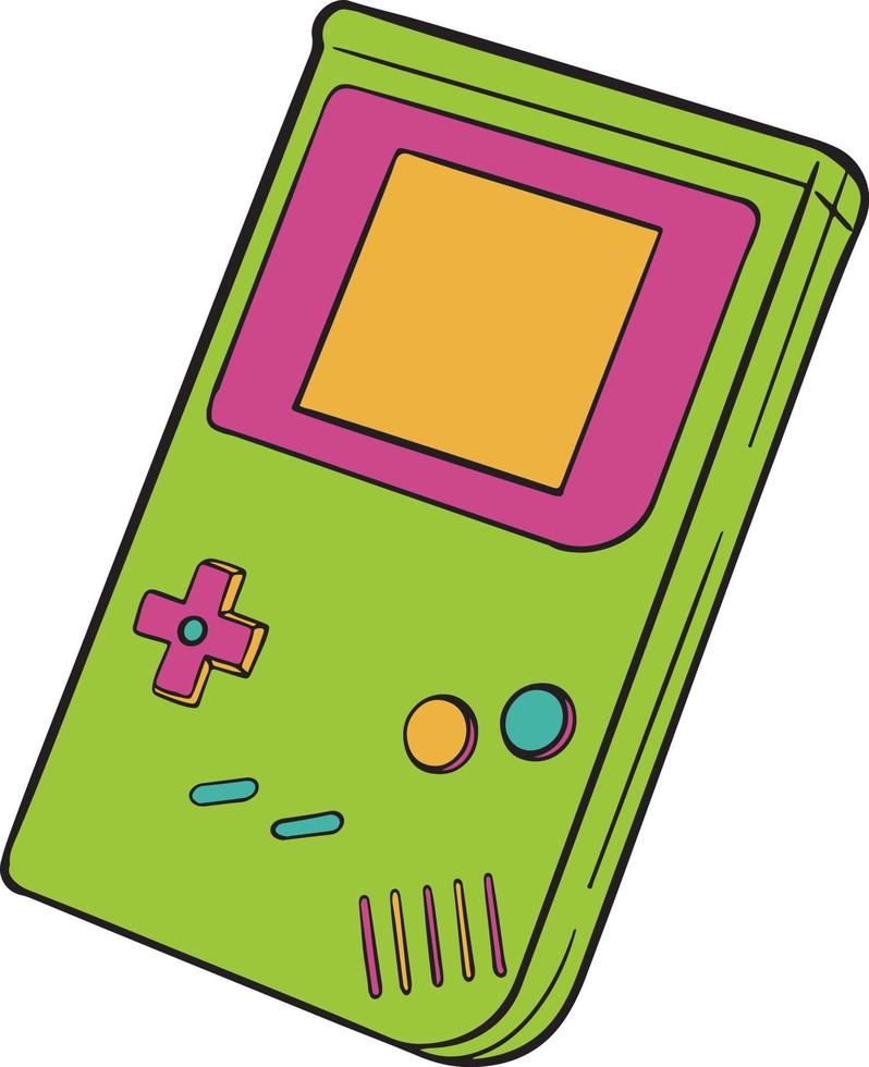 game Boy mão desenhado ilustração vetor