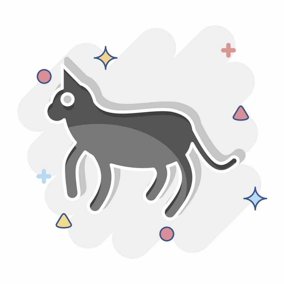 ícone gato. relacionado para doméstico animais símbolo. simples Projeto editável. simples ilustração vetor