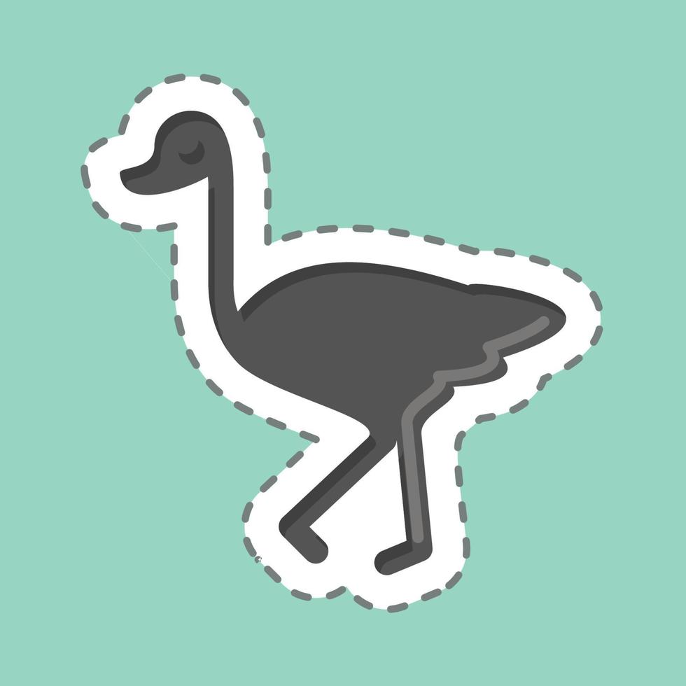ícone avestruz. relacionado para doméstico animais símbolo. simples Projeto editável. simples ilustração vetor