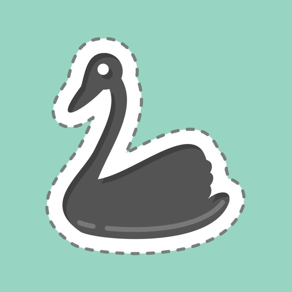 ícone cisne. relacionado para doméstico animais símbolo. simples Projeto editável. simples ilustração vetor