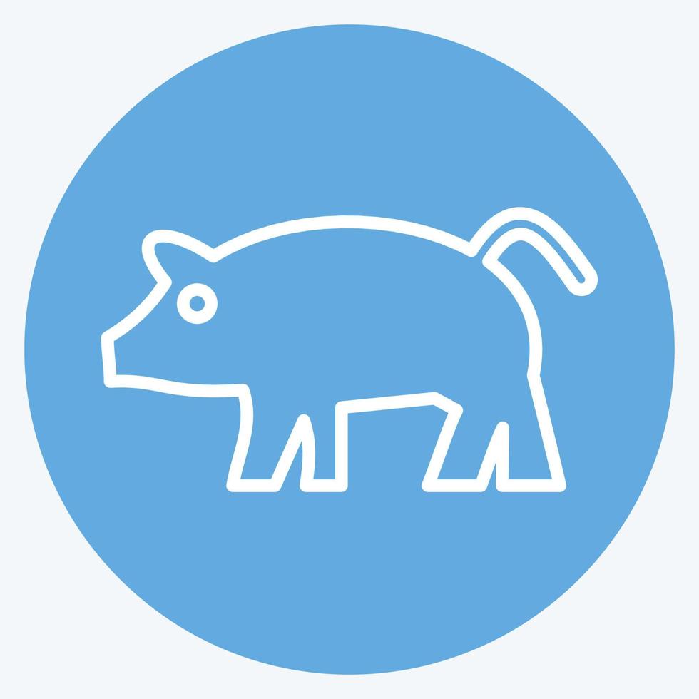 ícone porco. relacionado para doméstico animais símbolo. simples Projeto editável. simples ilustração vetor