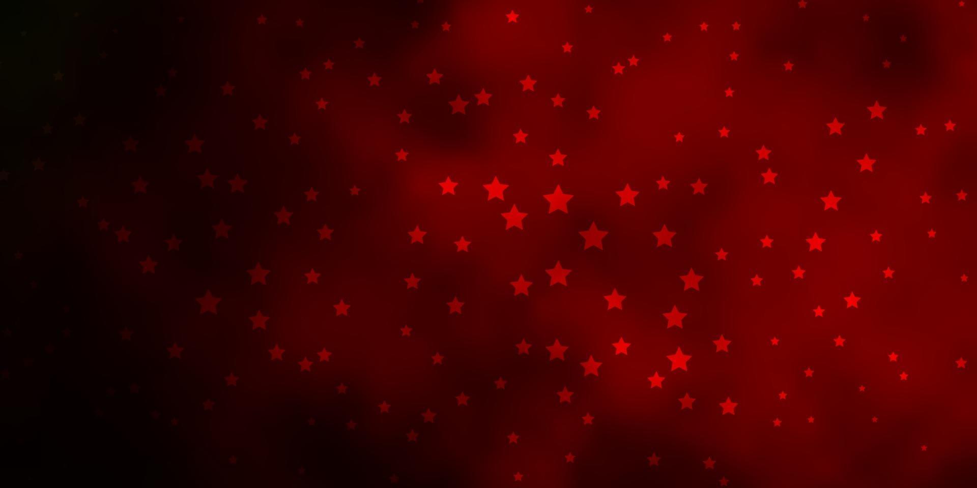 fundo vector verde escuro e vermelho com estrelas pequenas e grandes.