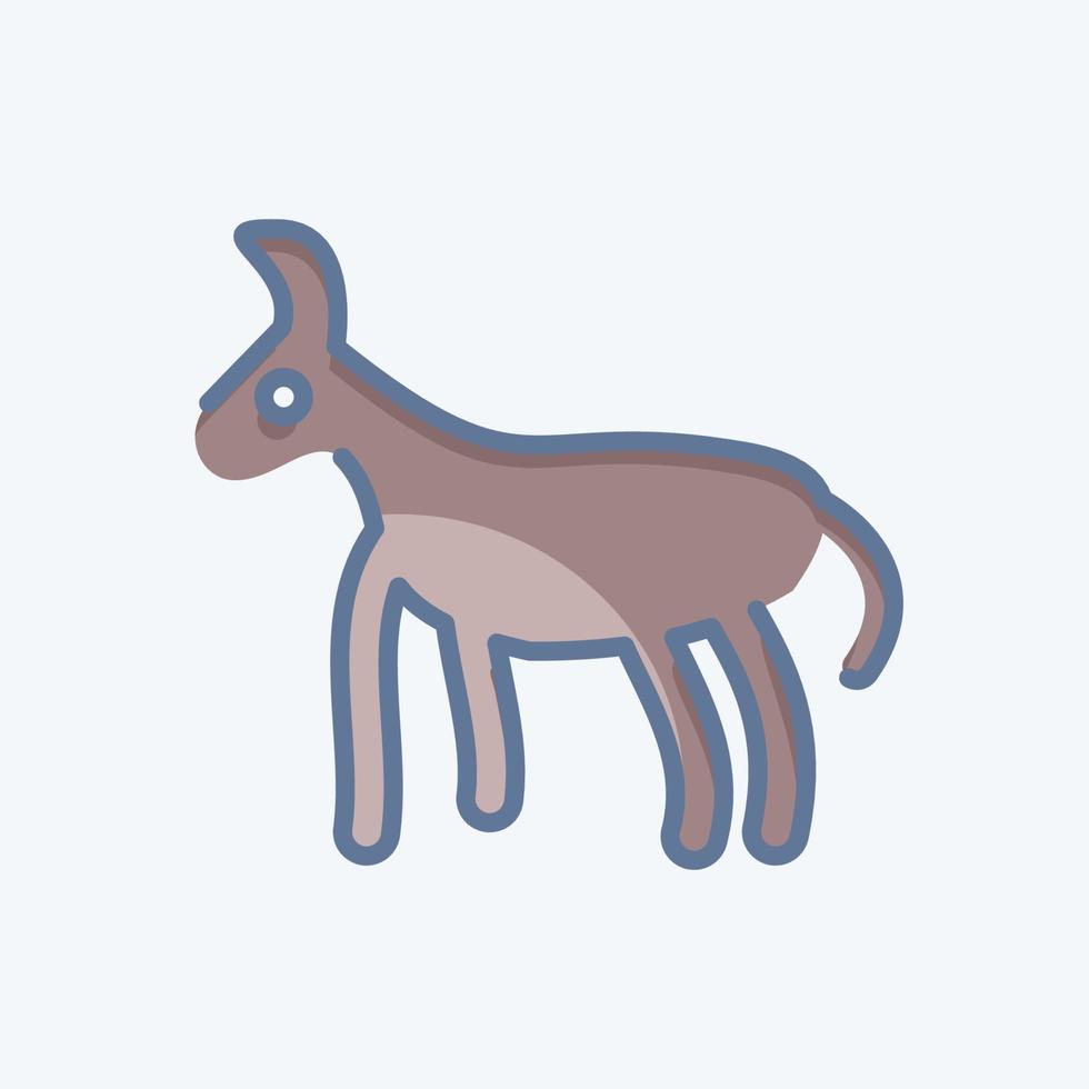 ícone burro. relacionado para doméstico animais símbolo. simples Projeto editável. simples ilustração vetor