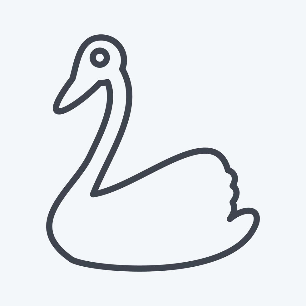 ícone cisne. relacionado para doméstico animais símbolo. simples Projeto editável. simples ilustração vetor
