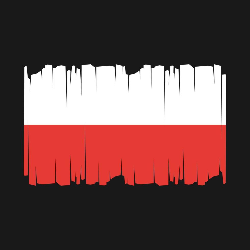 ilustração vetorial de bandeira da polônia vetor