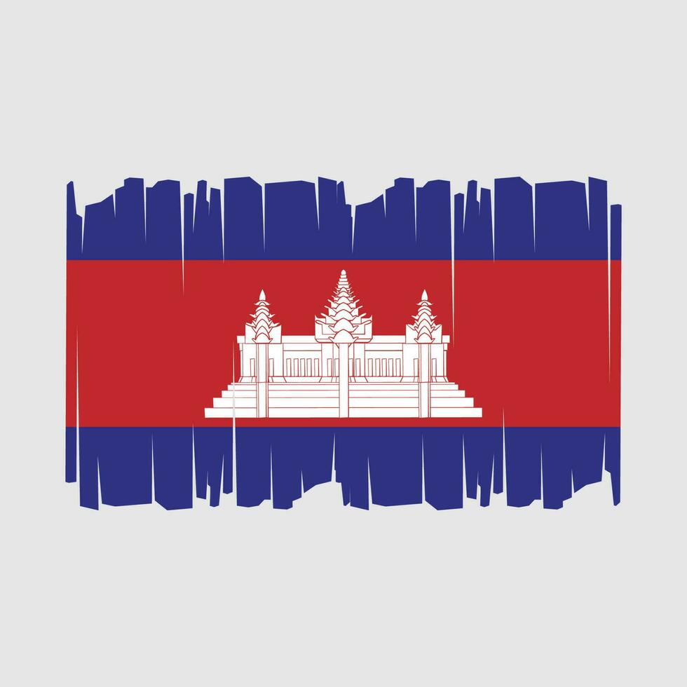 Camboja bandeira vetor ilustração