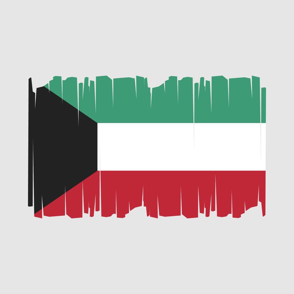 Kuwait bandeira vetor ilustração