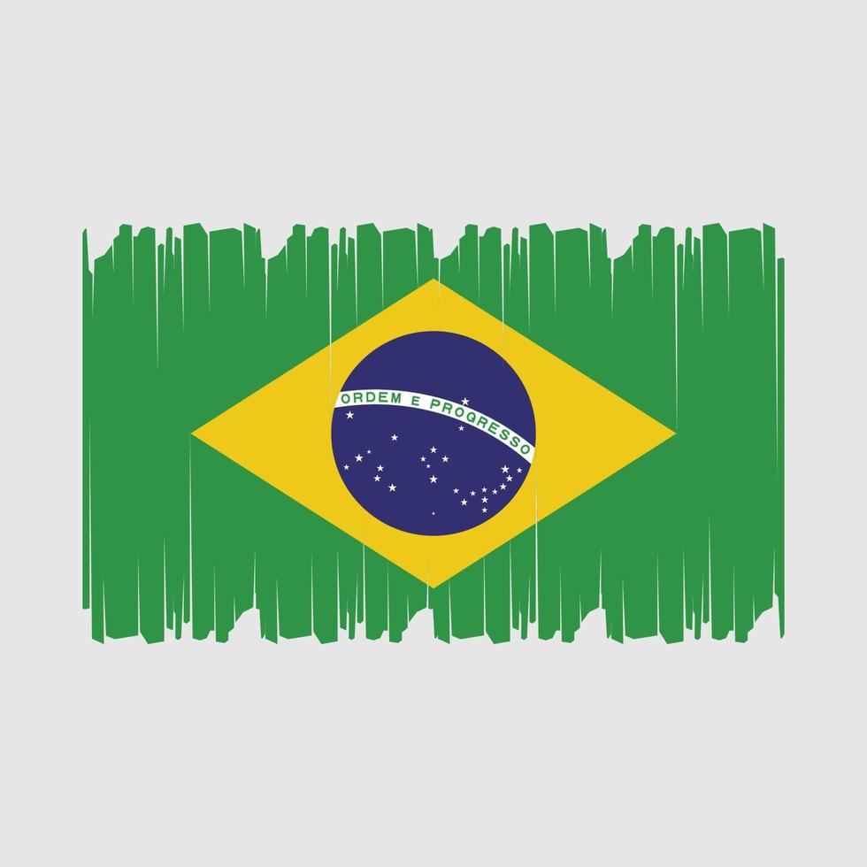ilustração vetorial de bandeira do brasil vetor
