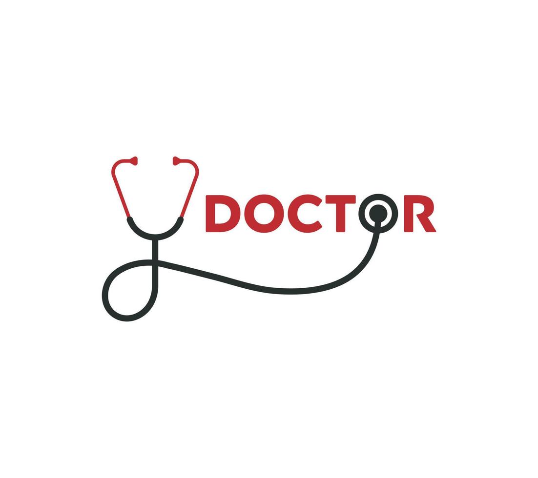 médico marca nominativa ou tipografia logotipo em branco fundo, vetor ilustração.