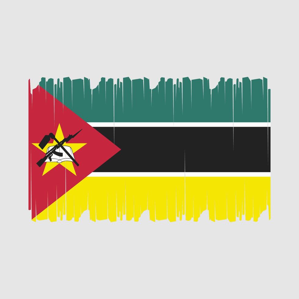 Moçambique bandeira vetor ilustração