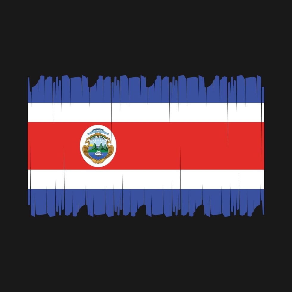 ilustração vetorial de bandeira da costa rica vetor