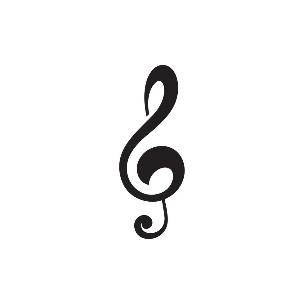 ilustração em vetor ícone de melodia, música, modelo de ícone de nota de melodia