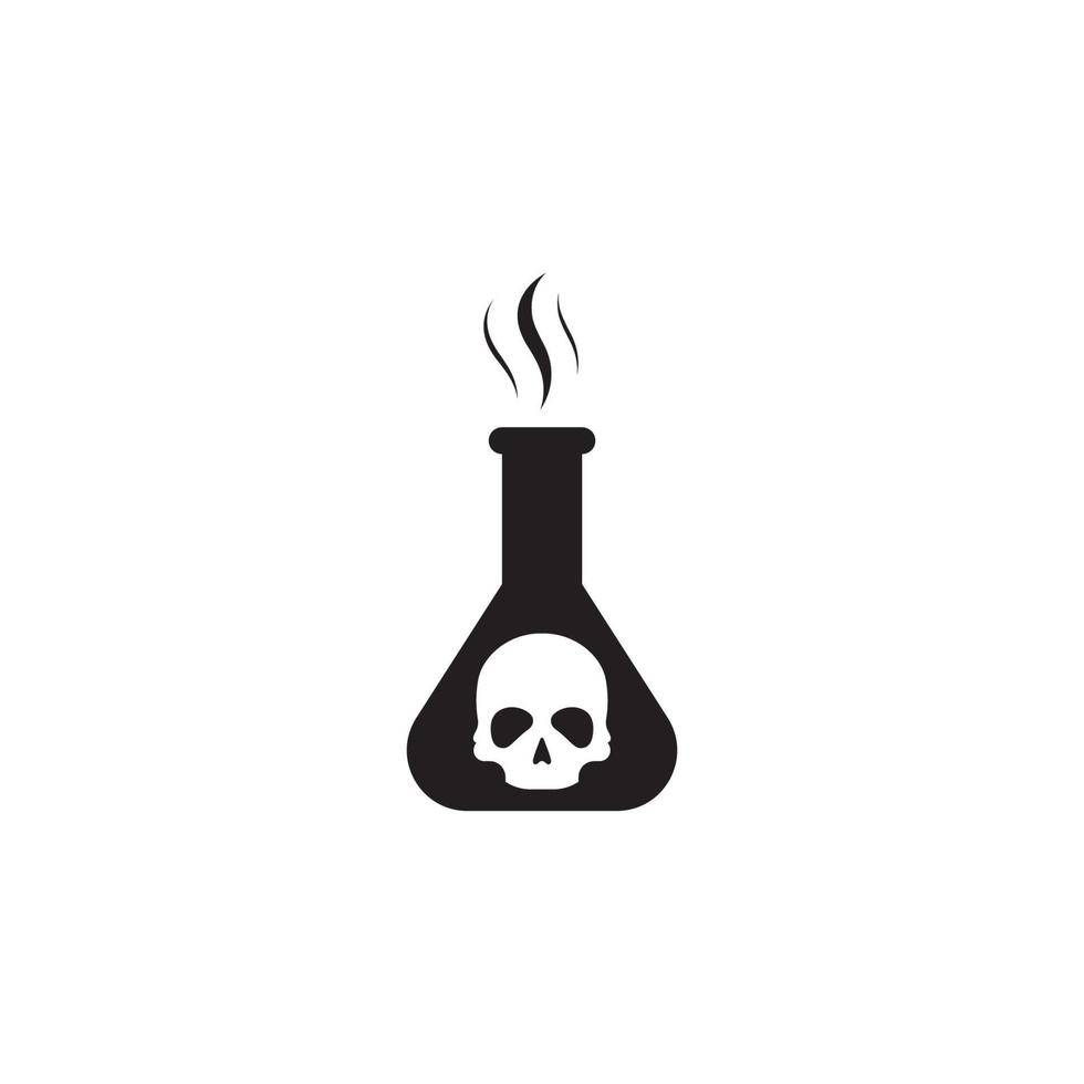 logotipo da garrafa de veneno, ícone do vetor