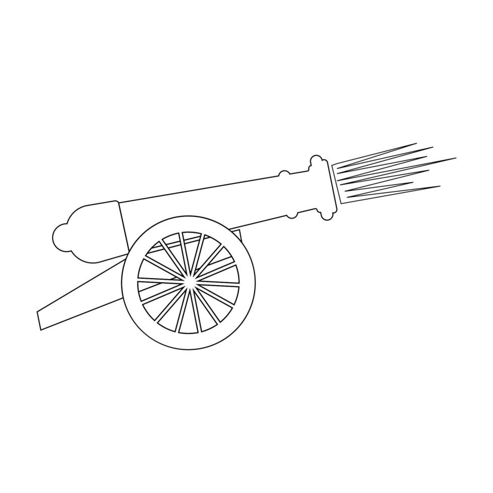 ícone de canhão antigo vetor