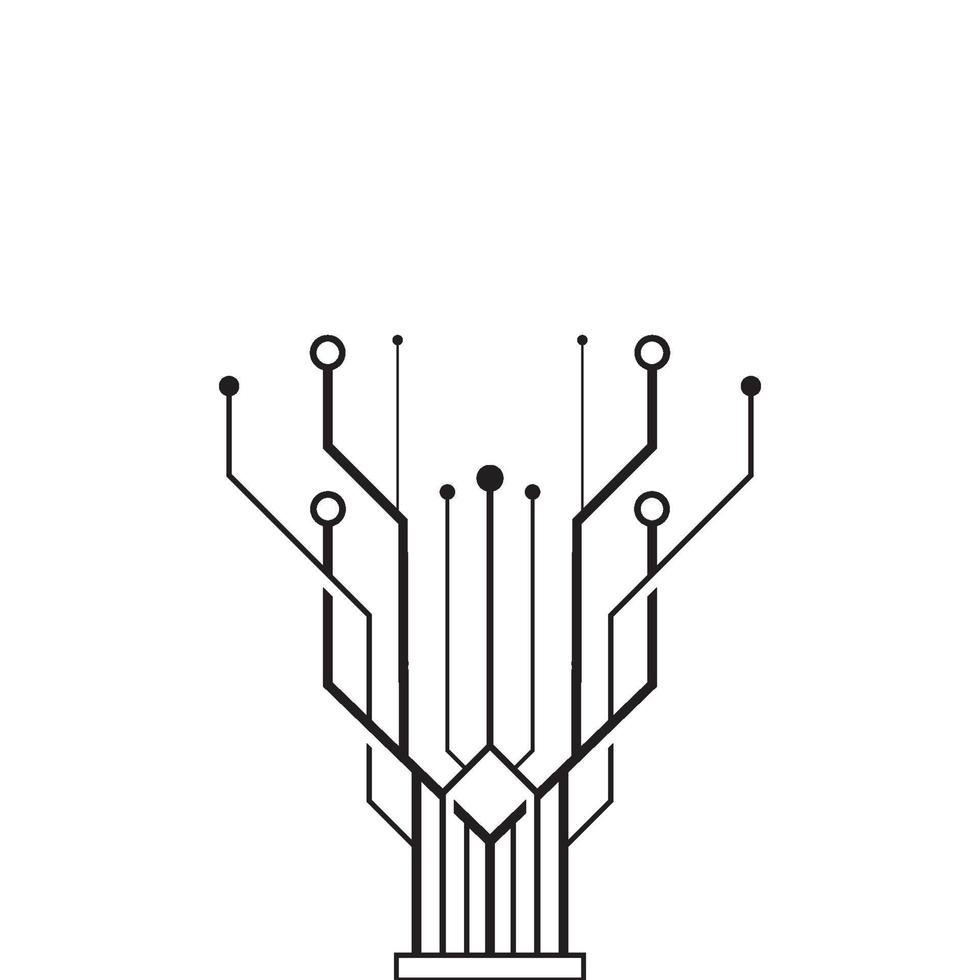 circuito ilustração design vector símbolo logo tecnologia