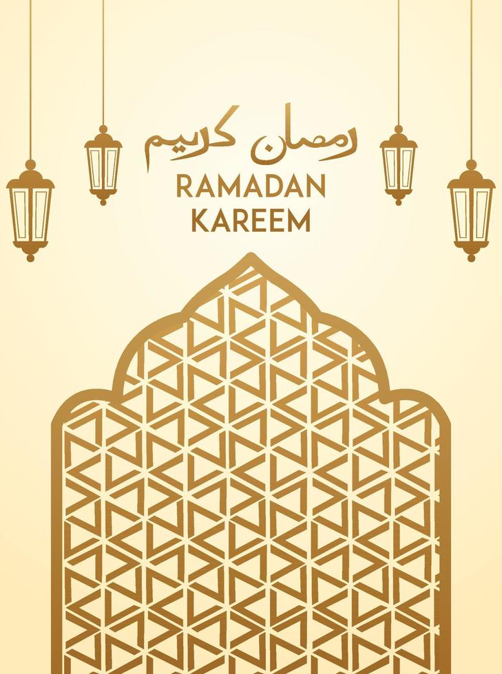 Ramadã kareem fundo com decorativo Projeto vetor