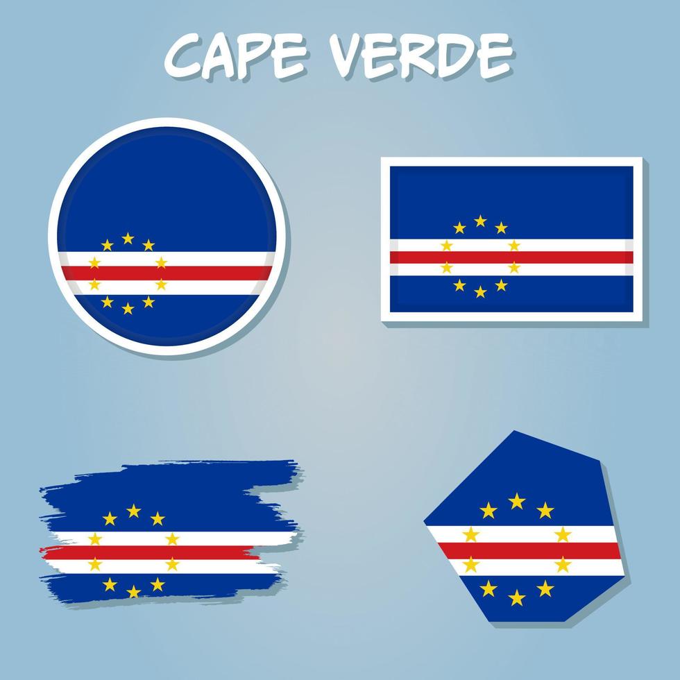 bandeira do capa verde, nacional bandeira e patriótico símbolo. vetor