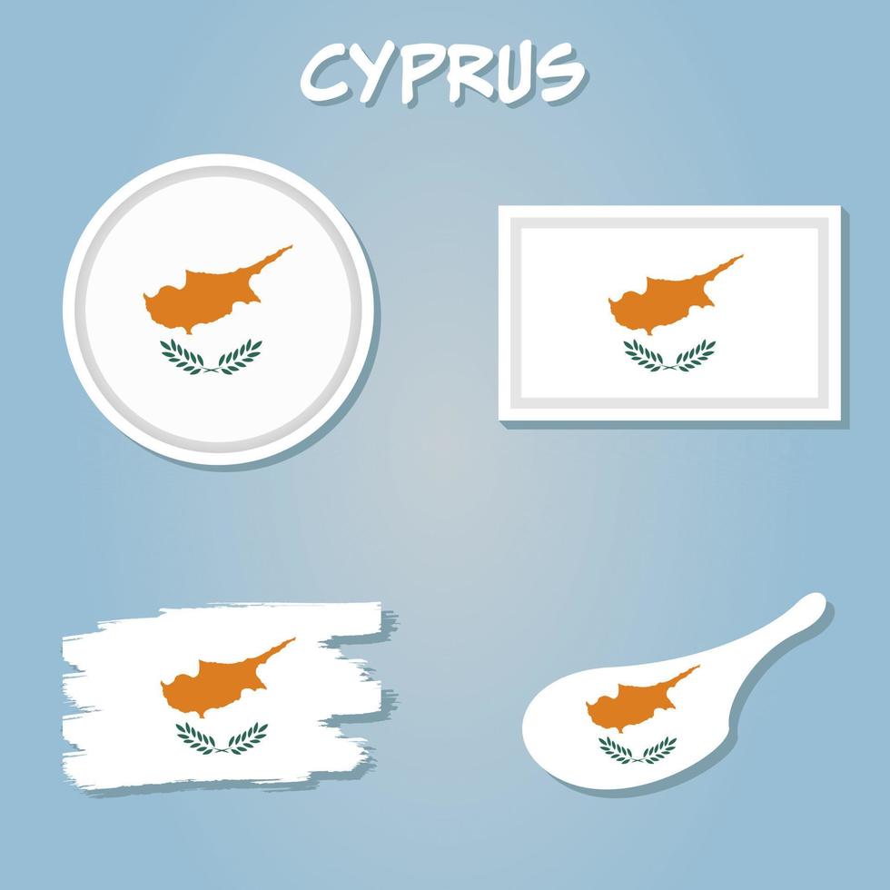 nacional Chipre bandeira, oficial cores e proporção corretamente. vetor