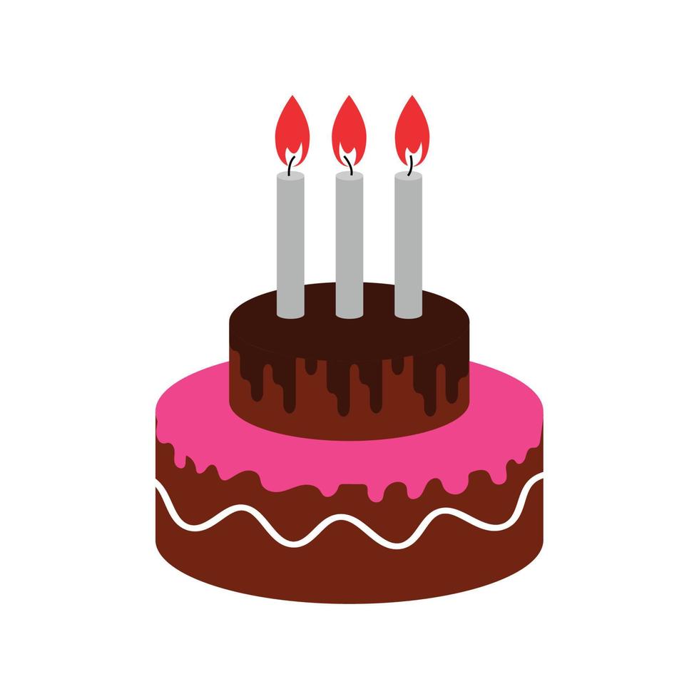 ícone de bolo de aniversário vetor