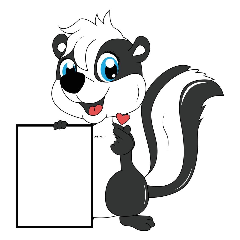 fofa Skunk animal desenho animado ilustração gráfico vetor
