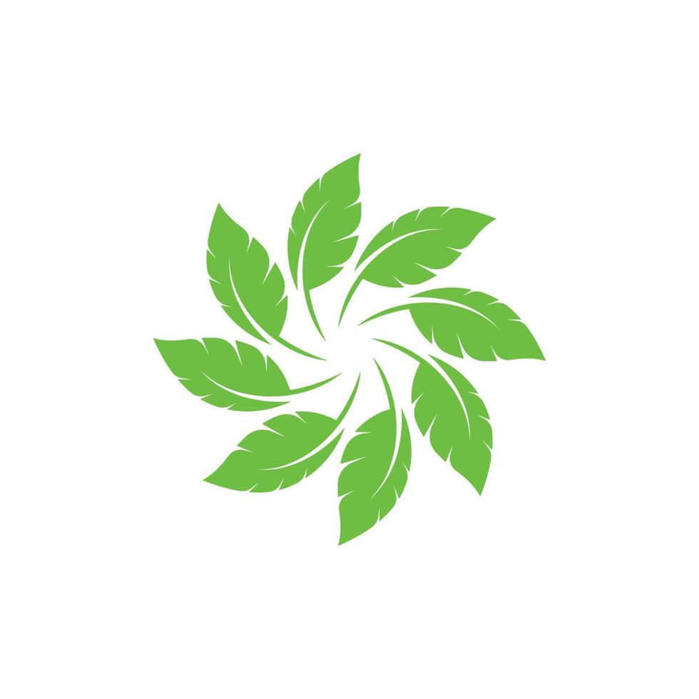 logotipos do vetor de elemento de natureza ecologia de folha verde