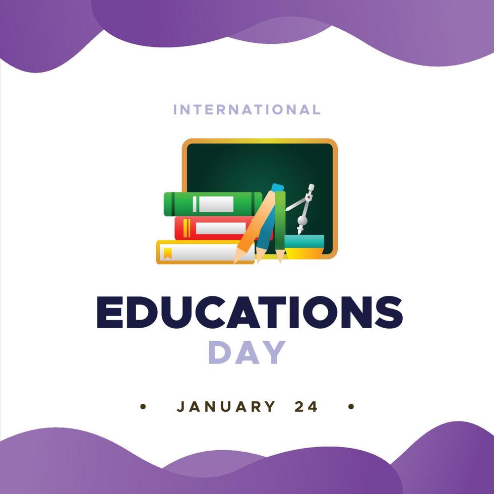 dia internacional da educação vetor