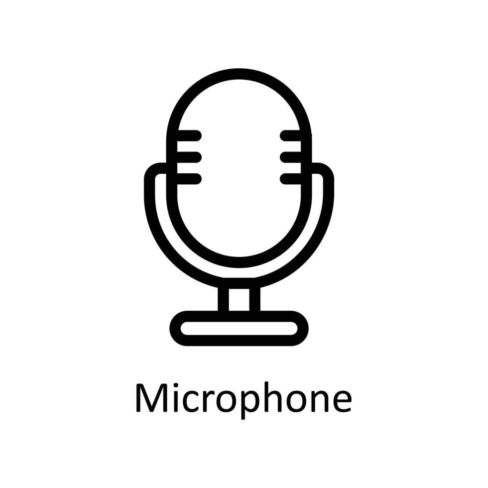 microfone vetor esboço ícones. simples estoque ilustração estoque