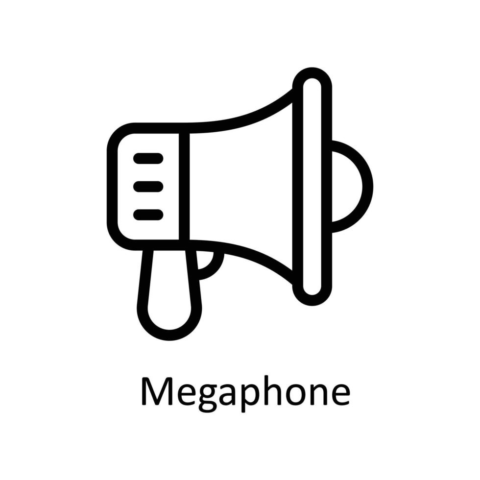 megafone vetor esboço ícones. simples estoque ilustração estoque