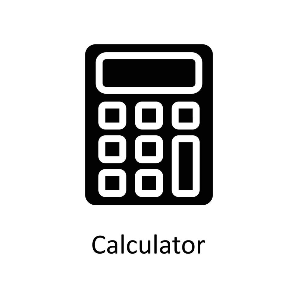 calculadora vetor sólido ícones. simples estoque ilustração estoque