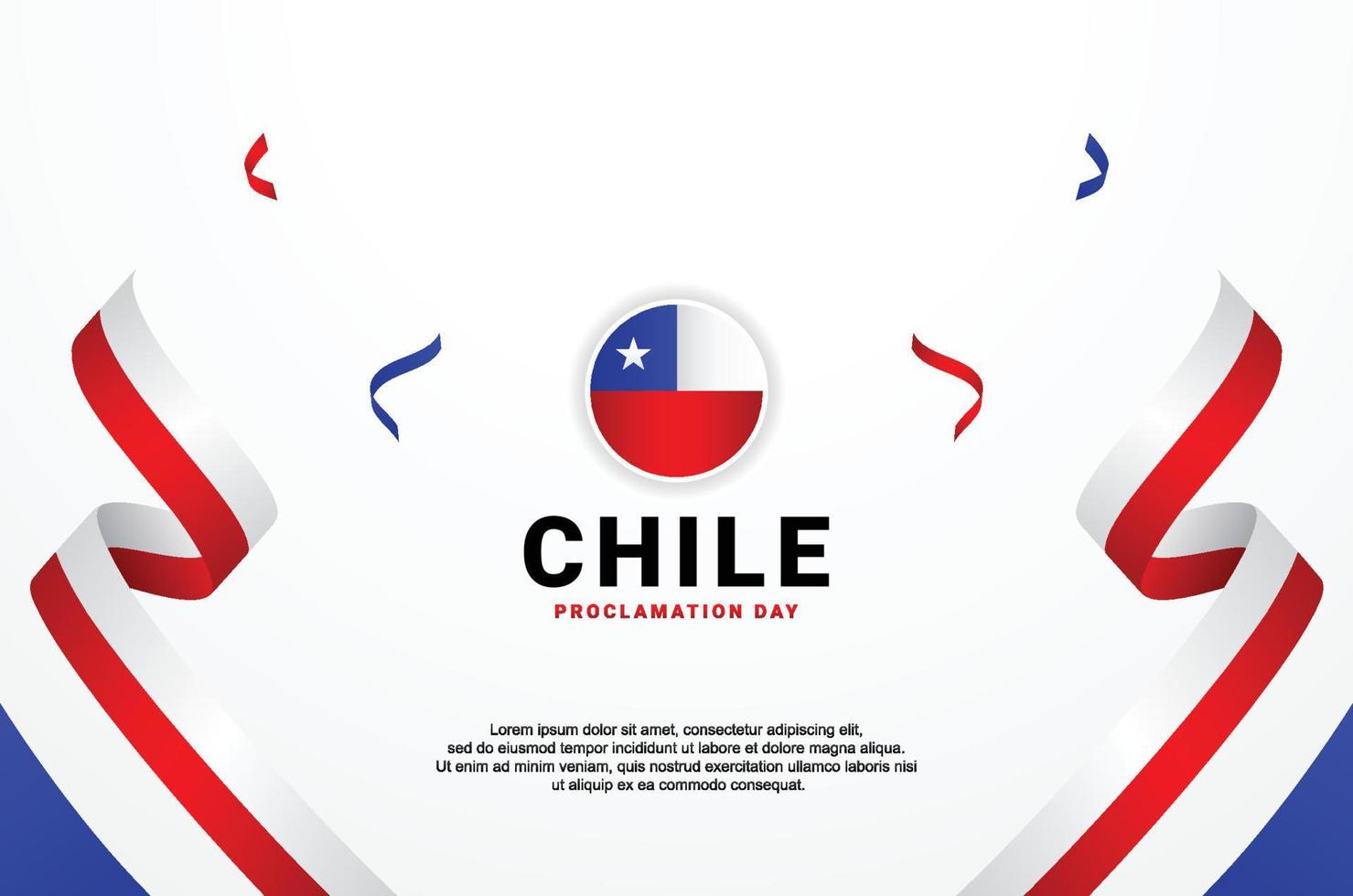 Chile proclamação dia Projeto vetor