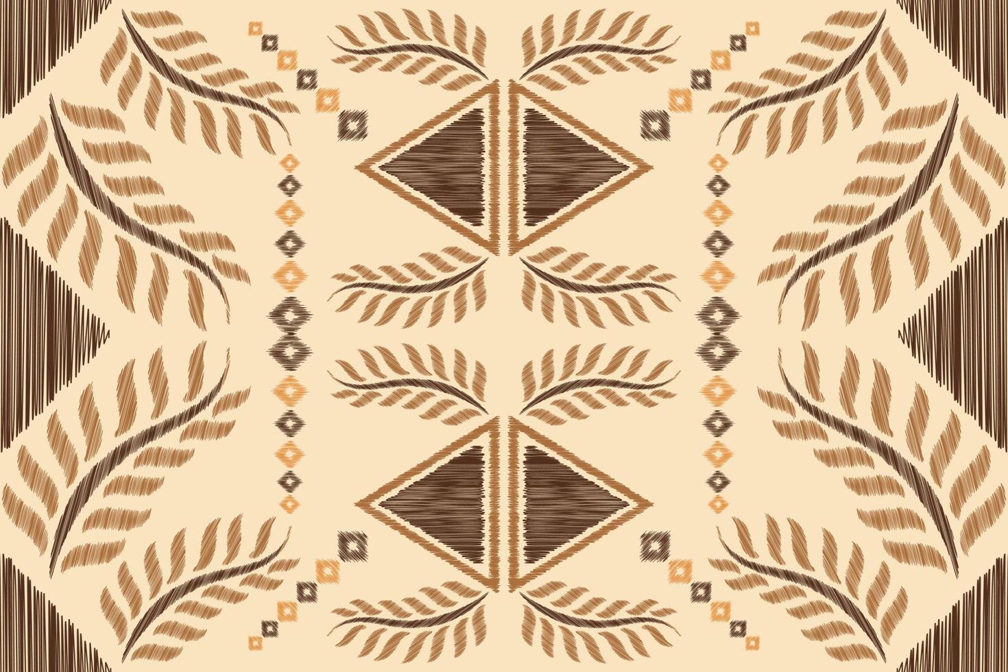 étnico ikat tecido padronizar geométrico estilo.africano ikat bordado étnico oriental padronizar Castanho creme fundo. resumo,vetor,illustration.for textura,vestuário,embrulho,decoração,tapete. vetor