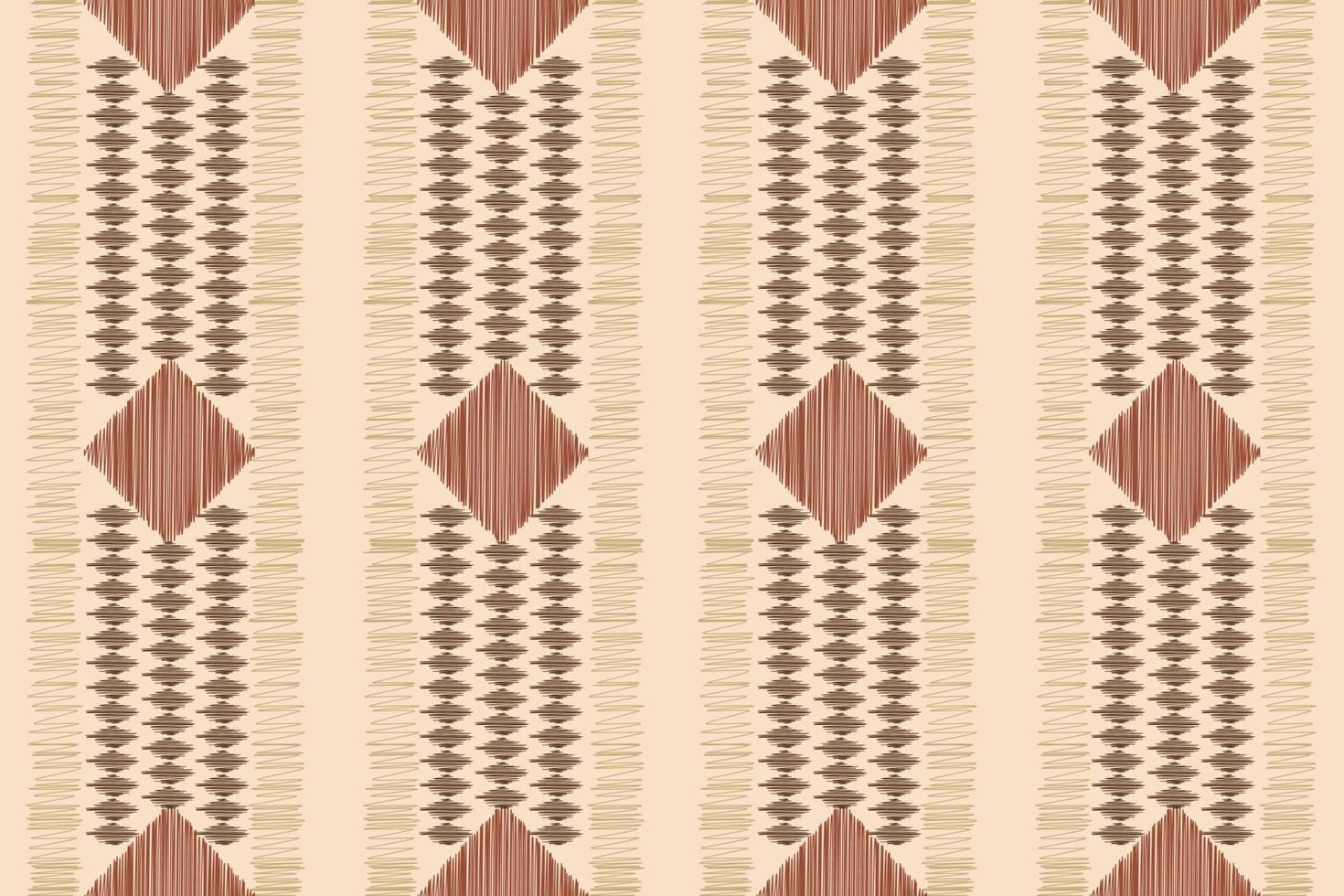 étnico ikat tecido padronizar geométrico estilo.africano ikat bordado étnico oriental padronizar Castanho creme fundo. resumo,vetor,illustration.for textura,vestuário,embrulho,decoração,tapete. vetor